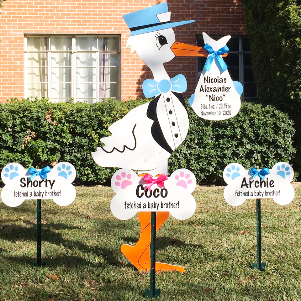 Baby Announcement Yard Sign in Rochester, New York